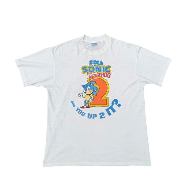 빈티지 90s 세가 소닉 티셔츠