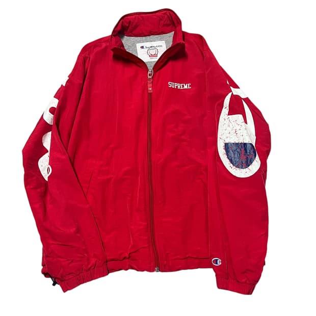 슈프림 x 챔피온 18SS 트랙 자켓 바람막이 레드