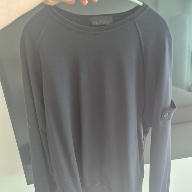 스톤아일랜드 맨투맨 블랙와펜 L