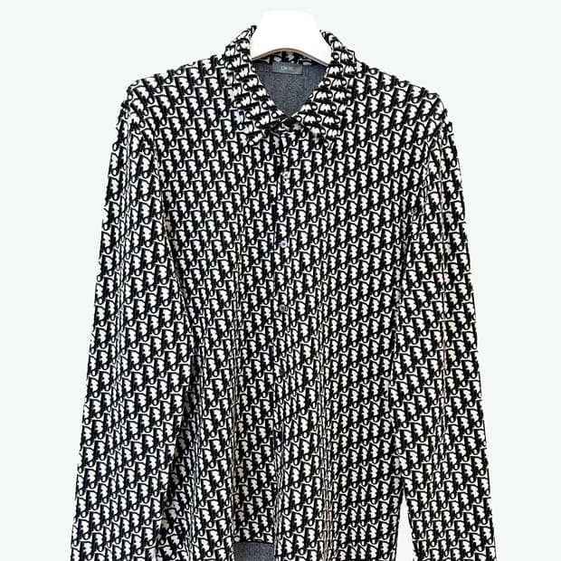 [XL] 디올 오블리크 니트 셔츠 자켓