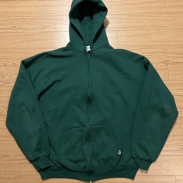 90s U.S.A 러셀 빈티지 후디 그린 XXL