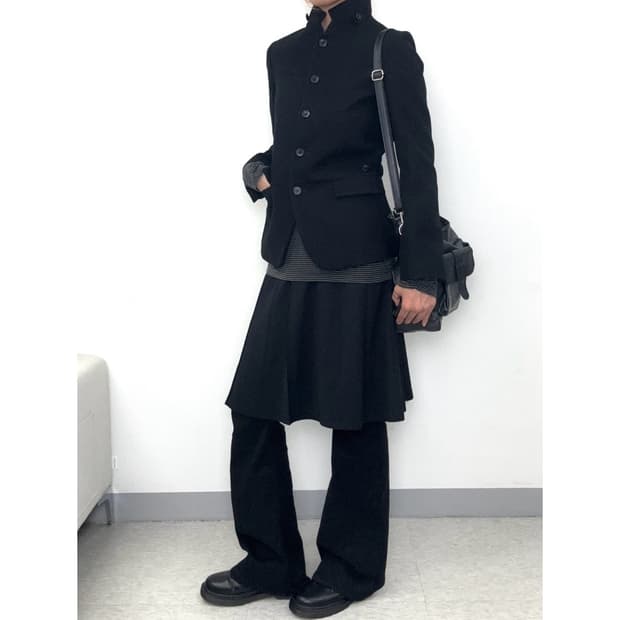 빈티지 블랙 플리츠 스커트