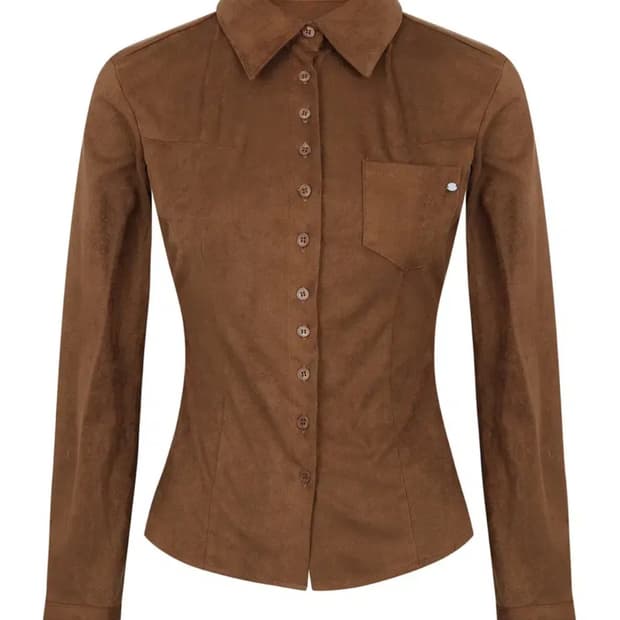 페일제이드 베이직 스웨이드 셔츠 카멜 2