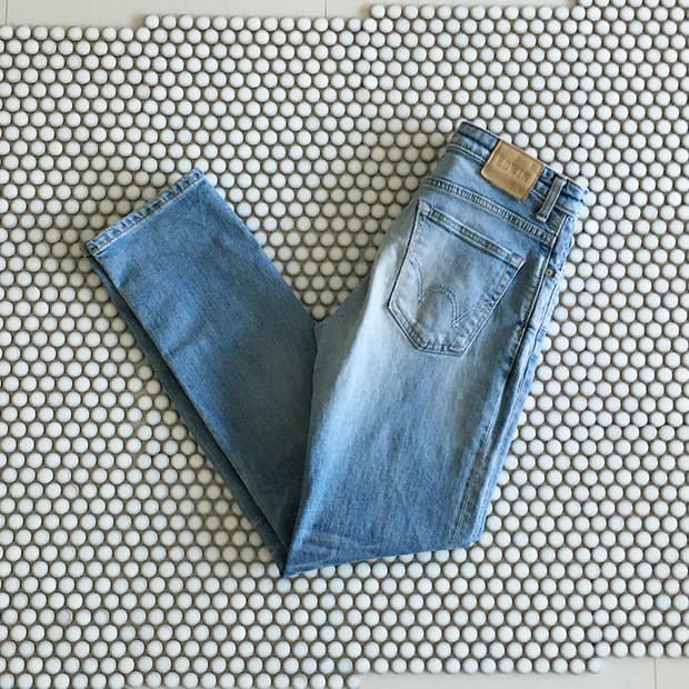 edwin) light wash straight jeans