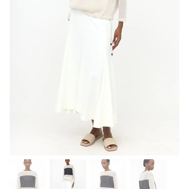 브루넬로쿠치넬리 실크 린넨 혼방 스팽글 스웨터