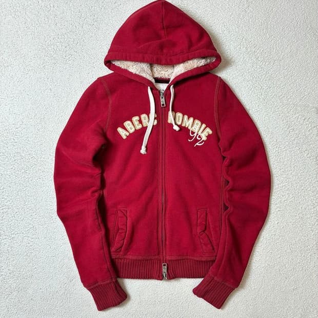 아베크롬비 00's Y2K 양털 로고 후드 집업 PN7411