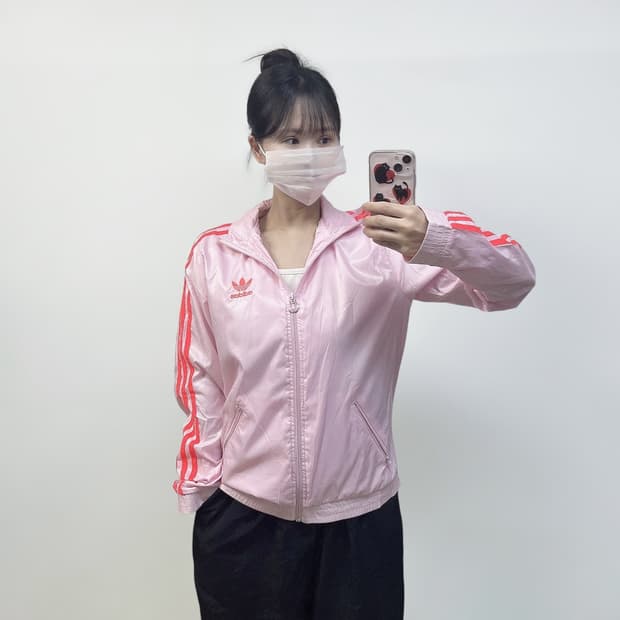 아디다스 파이어버드 트랙 바람막이 자켓 핑크