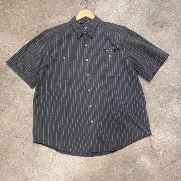 할리데이비슨 스트라이프 메카닉 반팔셔츠