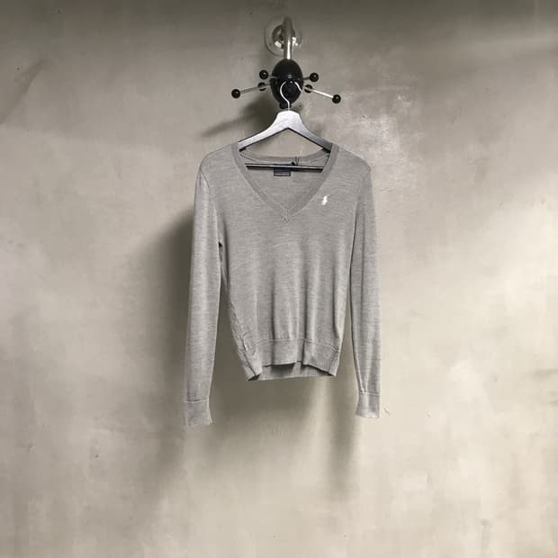 폴로 랄프로렌 브이넥 니트 그레이 M(W)