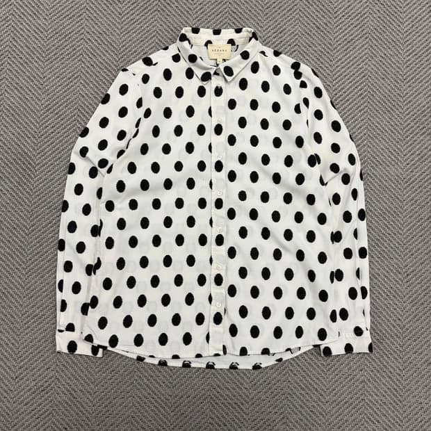세잔 도트 패턴 셔츠 v3212