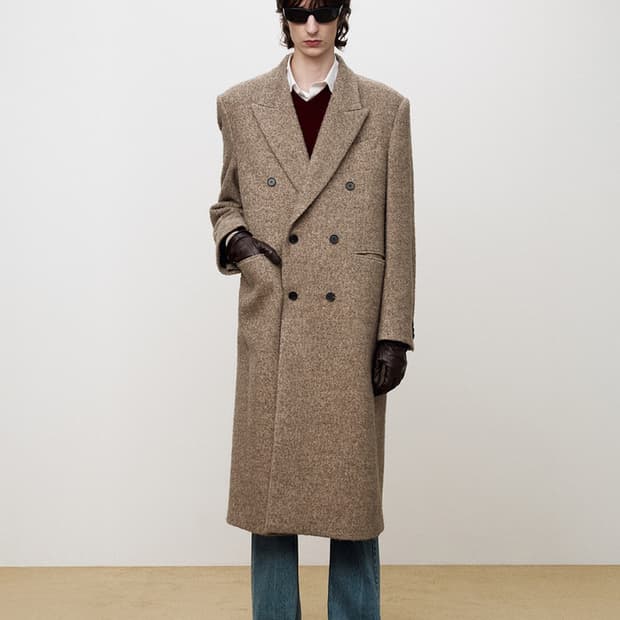 M 토니웩 울 알파카 더블 브레스티드 코트 베이지 미개봉 새제품 판매