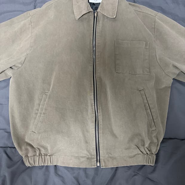 클립 오버핏 면 자켓