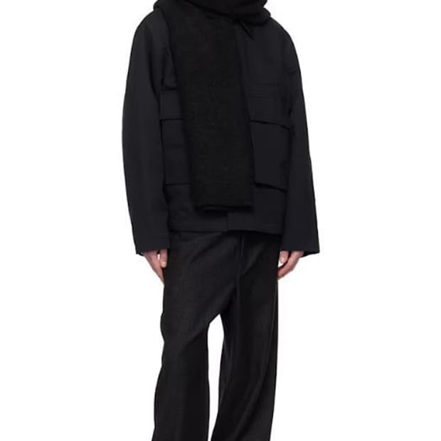 르메르 24FW 맥시 플러피 알파카 스카프 블랙