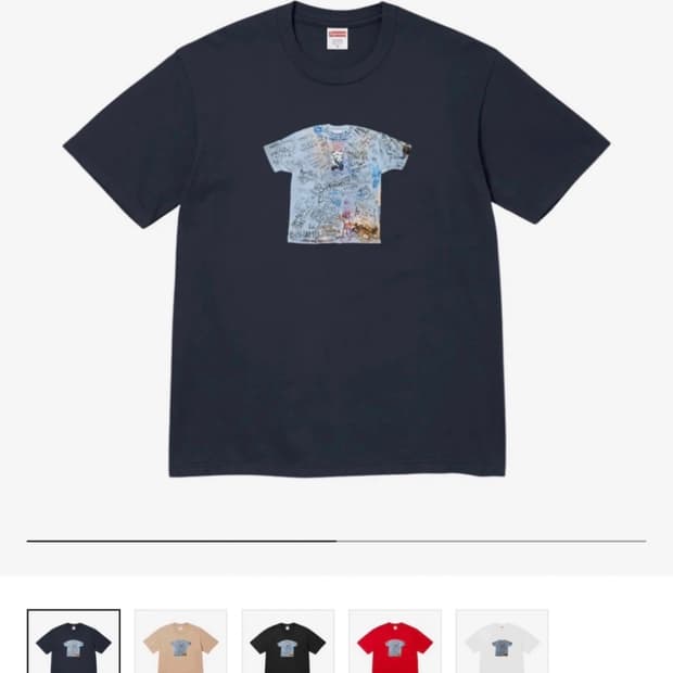 XXL] 슈프림 30주년 기념티셔츠 네이비