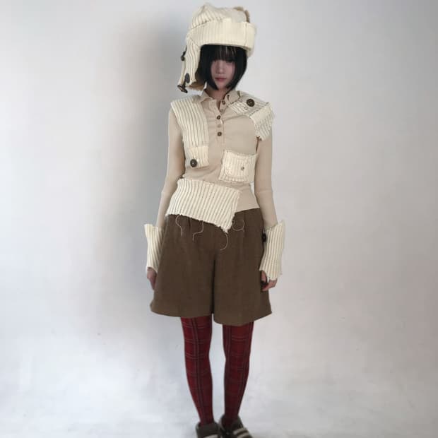 Ralph Lauren brown herringbone midipants