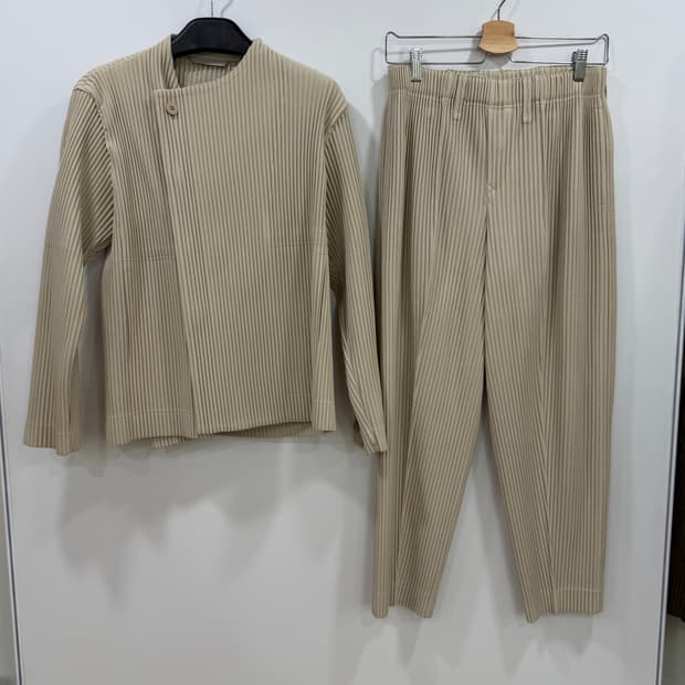 옴므플리세 히든 버튼업 셋업 