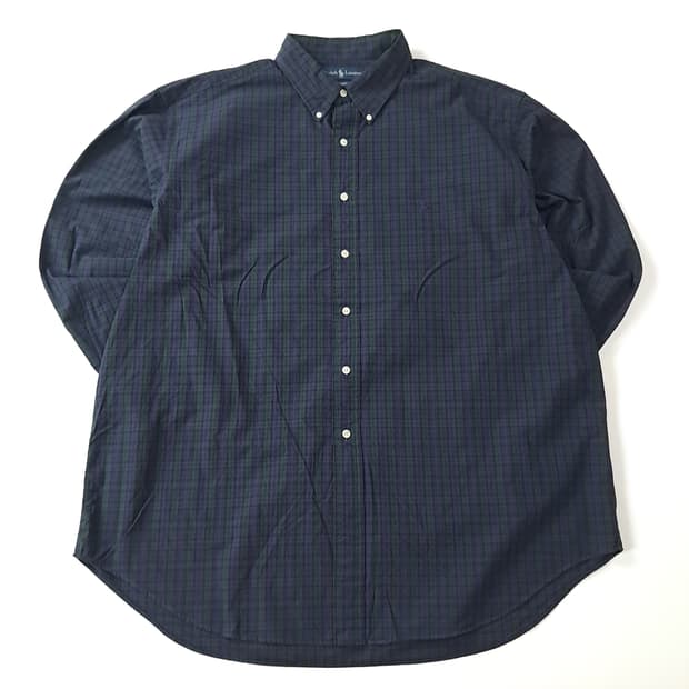 CA592 2XL 폴로 빅사이즈 90s 블랙워치 타탄체크 셔츠 남방