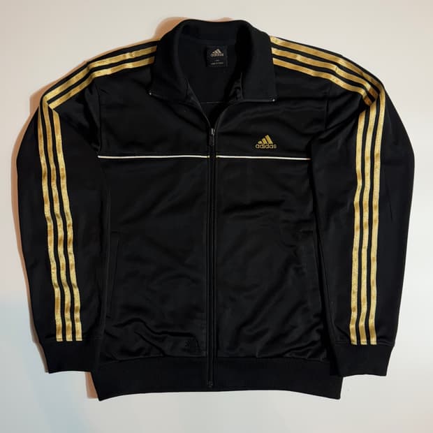 아디다스 블랙 골드 트랙탑