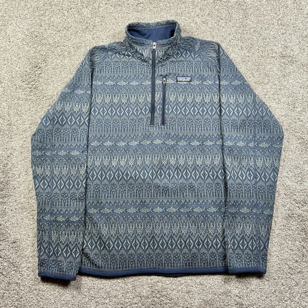 파타고니아 남성용 베터 스웨터 1/4 집업 플리스 풀오버