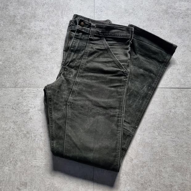 80s USA Gung Ho 더블니 스트레이트 팬츠 32/32