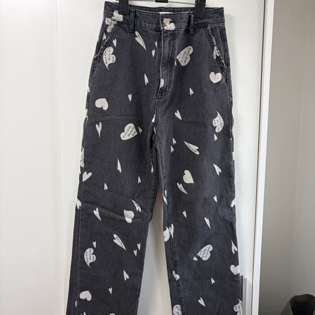 마뗑킴 하트 데님 팬츠