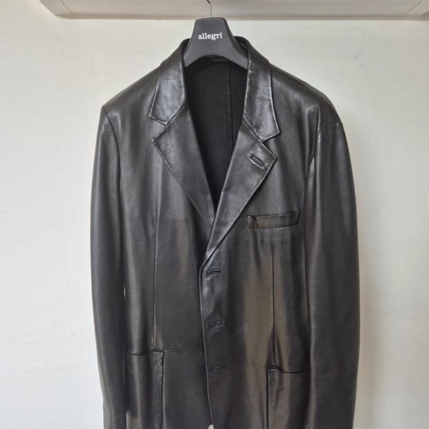 구찌 레더 블레이저 자켓 52 사이즈