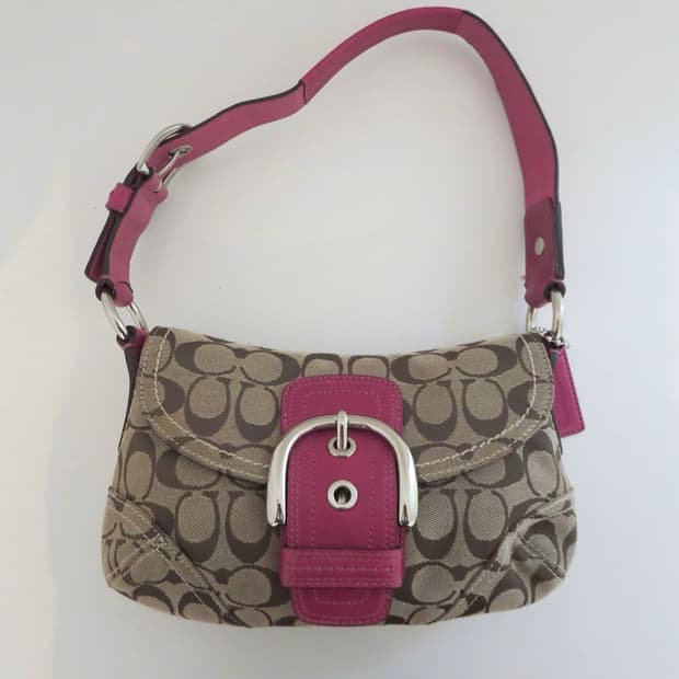 오늘만 할인!!)))Coach 핑크 코치 숄더백