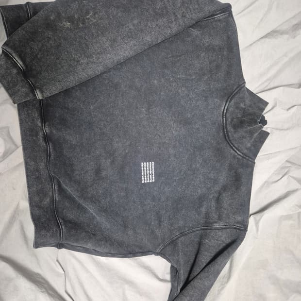 알렉산더왕 애시드 워시 코튼 하이 넥 풀오버 맨투맨 L