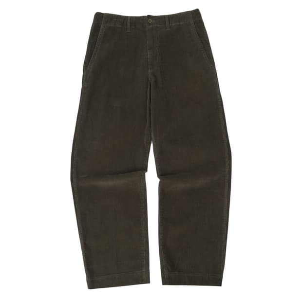 POTTERY 포터리 카키 코듀로이 와이드 팬츠