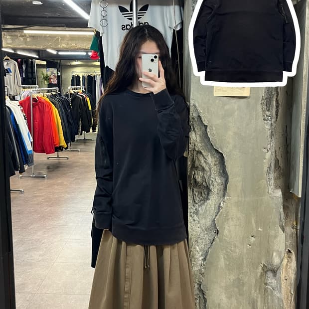 씨피컴퍼니 롱슬리브리스 긴팔티 블랙 105 #csz2062