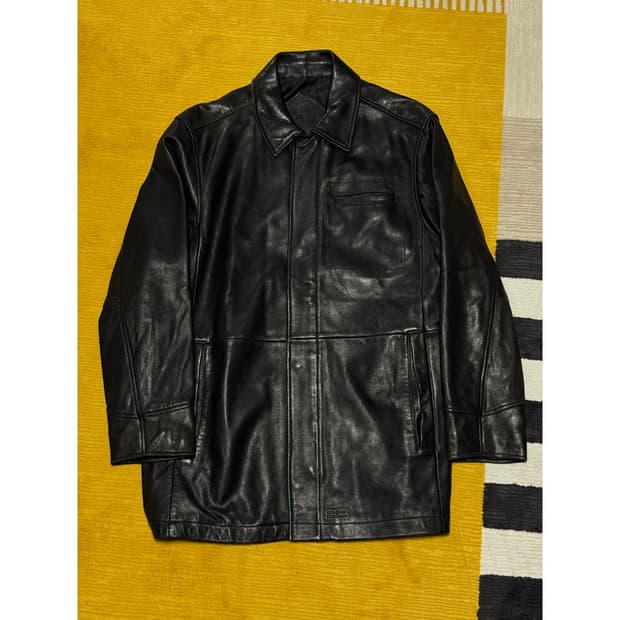 Balenciaga Leather Car Coat