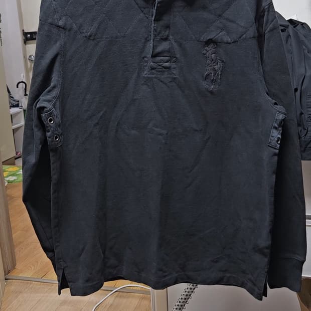 폴로 럭비티셔츠 블랙 L