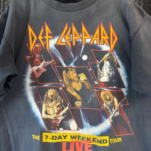 90s def leppard 7-DAY WEEKEND TOUR 티셔츠