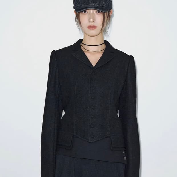 헬레네파리스 울 피티드 승마 재킷 [블랙]