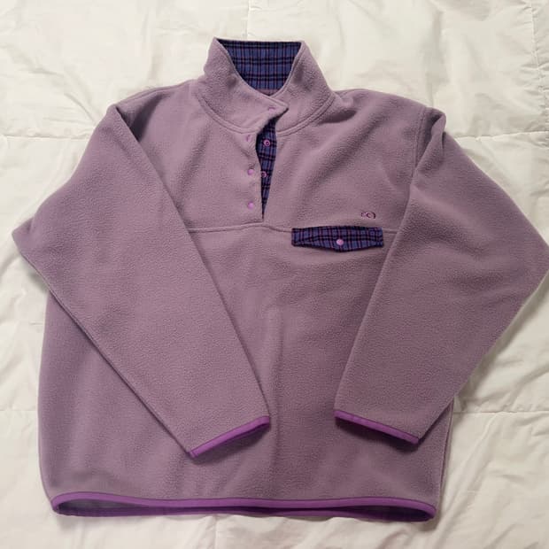 엔조블루스 레트로 스냅 플리스 아노락 Lavender