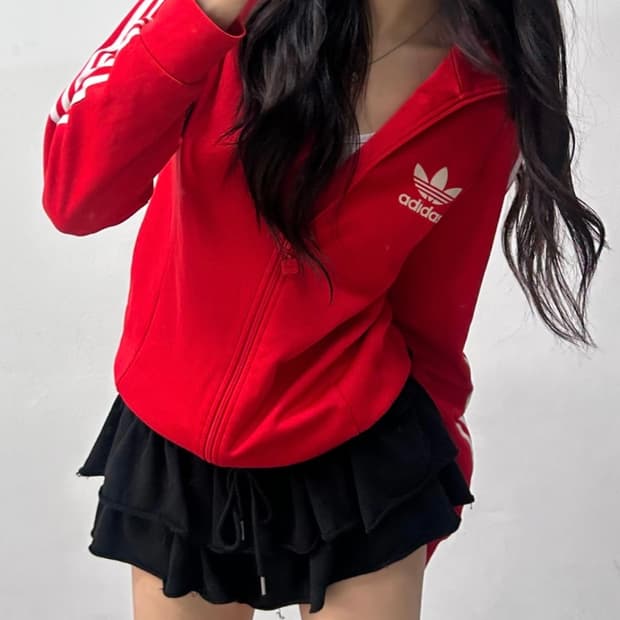 아디다스 레드 트랙탑 져지