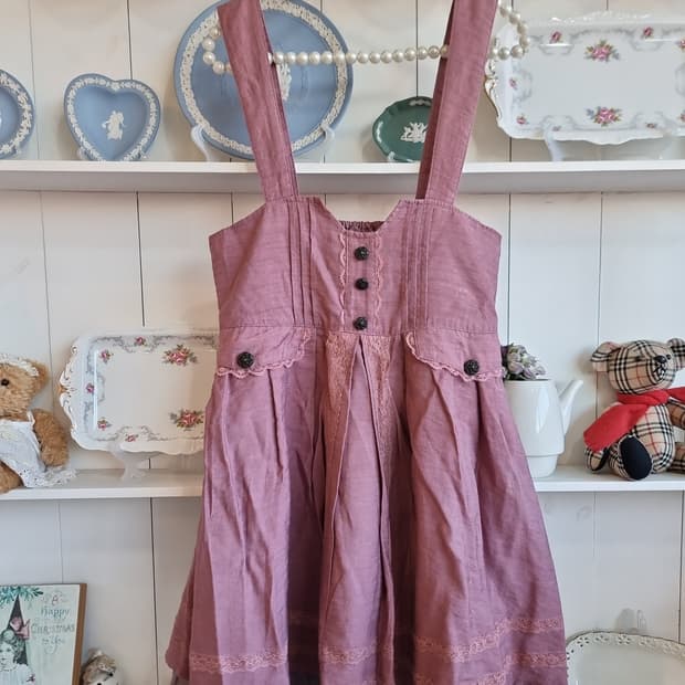 axes femme(엑시즈팜) 라일락 로맨틱 점퍼스커트원피스