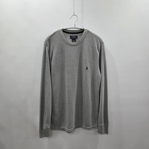 폴로랄프로렌 와플 롱슬리브 그레이 M