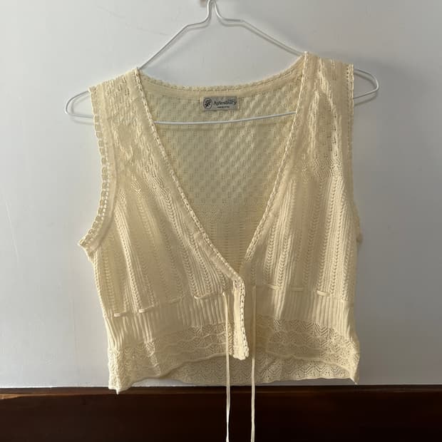 모리걸 boho 니트 조끼