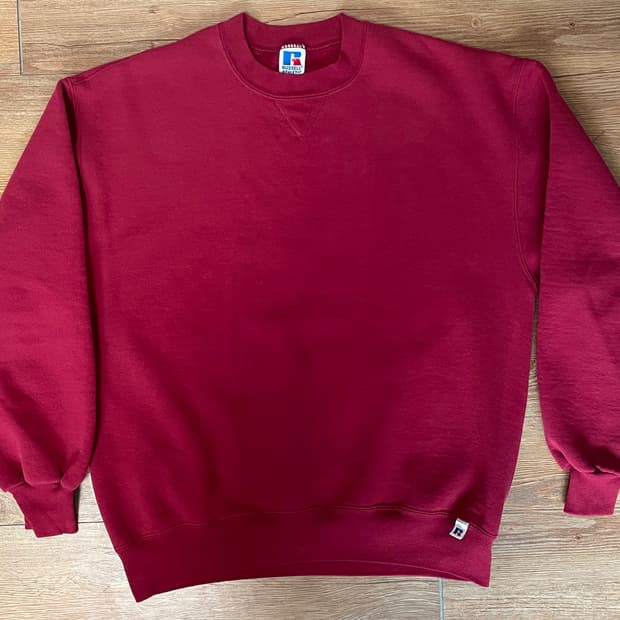 90s 러셀 애슬레틱 스웻셔츠 버건디 미제🇺🇸