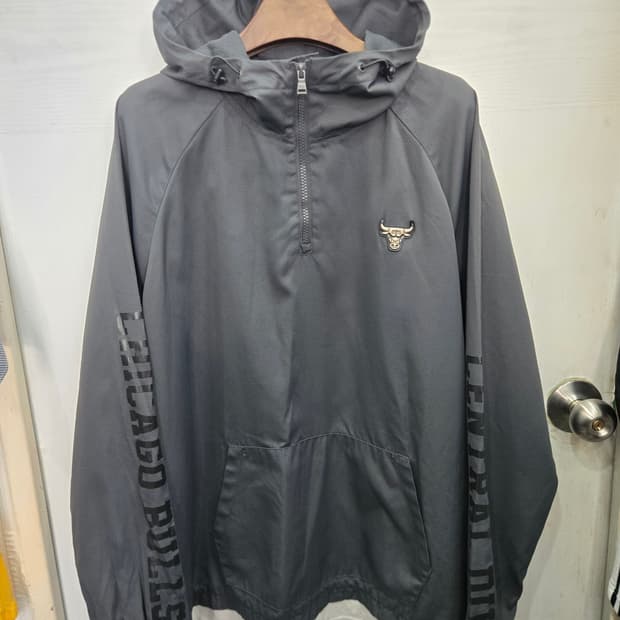 100,L)) NBA BULLS 엔비에이 반집업 후드 바람막이 티셔츠!