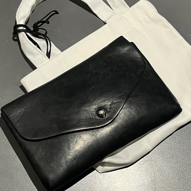 GUIDI EN02 Horse Leather Wallet (Black)