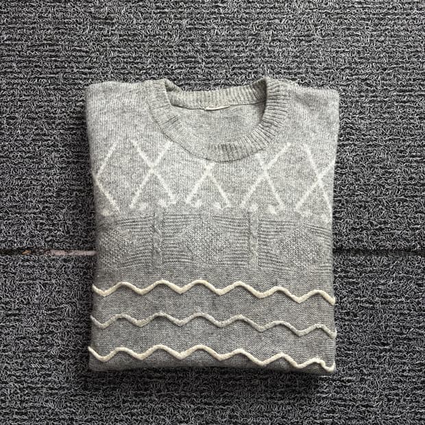 레트로 빈티지 박시핏 패턴 스웨터 2133