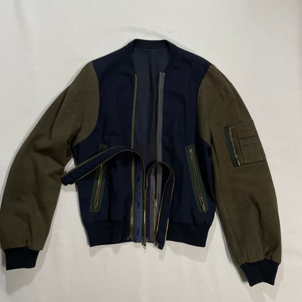 라프시몬스 11aw 멀티 지퍼 ma-1 봄버 