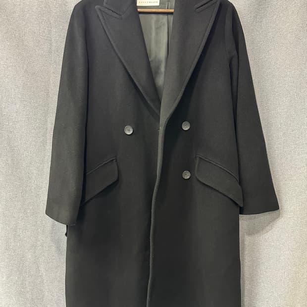 페니블랙 PENNYBLACK 블랙 더블 롱 코트