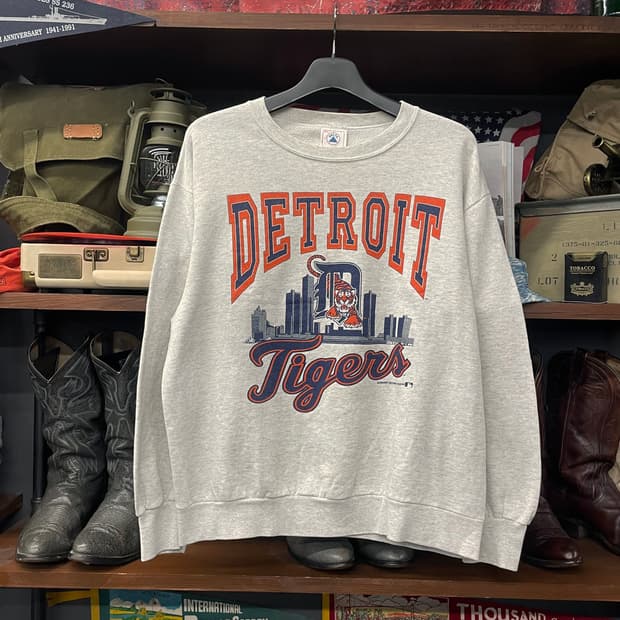 90s 델타 USA 디트로이트 타이거즈 MLB 맨투맨 스웻 셔츠 N114