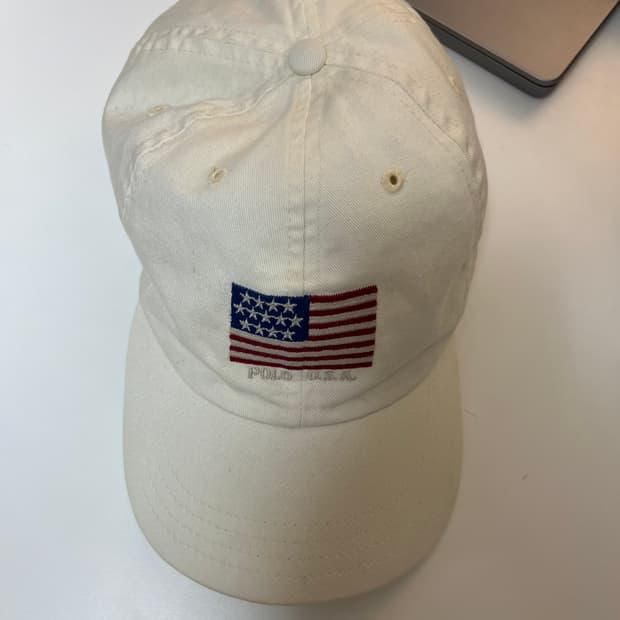 80s polo usa white cap