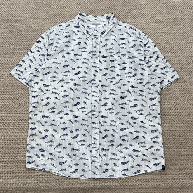 southern tide 패턴 시어서커 셔츠 r3973
