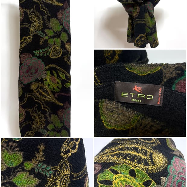 ETRO 에트로 기모 울100% 양면 스카프