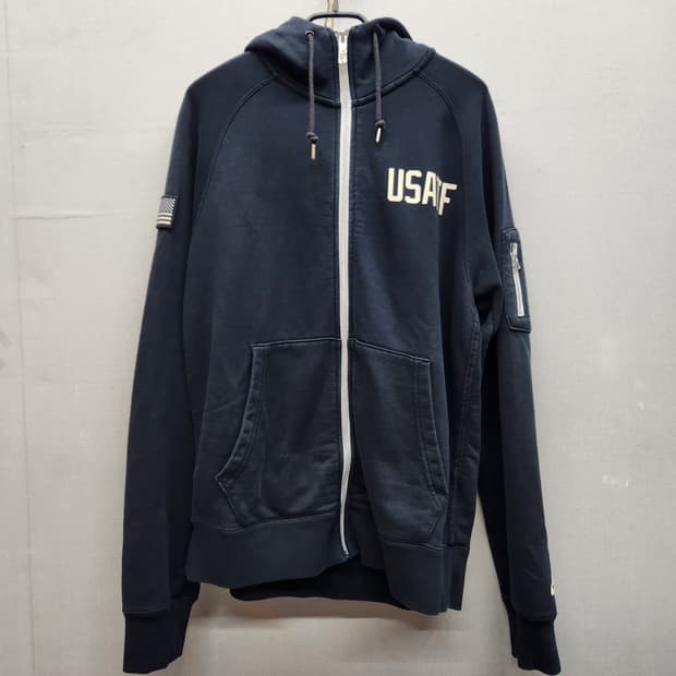 나이키 USAF 성조기 후드 풀집업 L